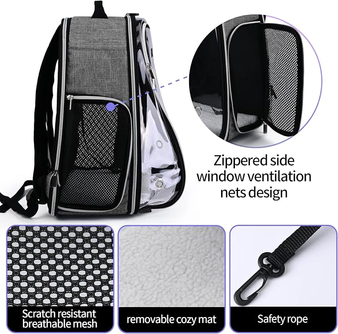 BAGLHER Cat Carrier Backpack Bubble - Image 4