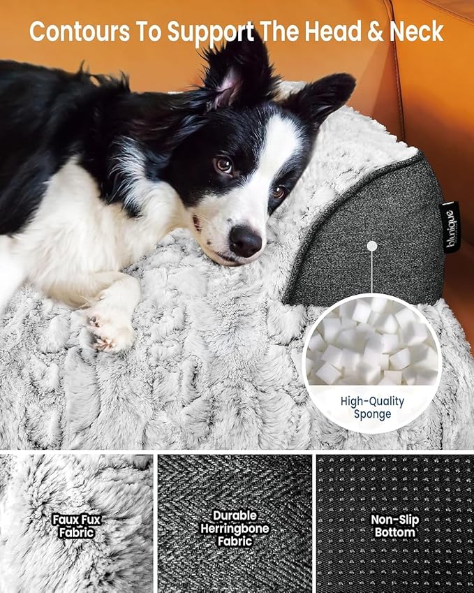 Calming Extra Large Dog Bed for Couch, 53 x 39.3 inch Removable Couch Cover for - Image 2