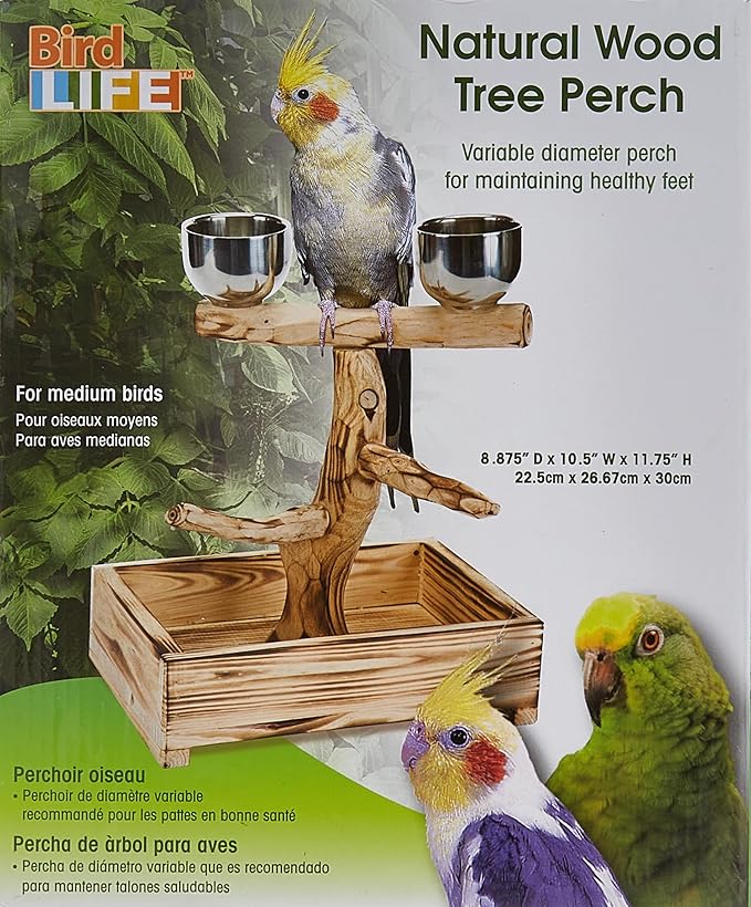 PENN-PLAX Bird-Life Natural Wood Tree Perch - Image 3