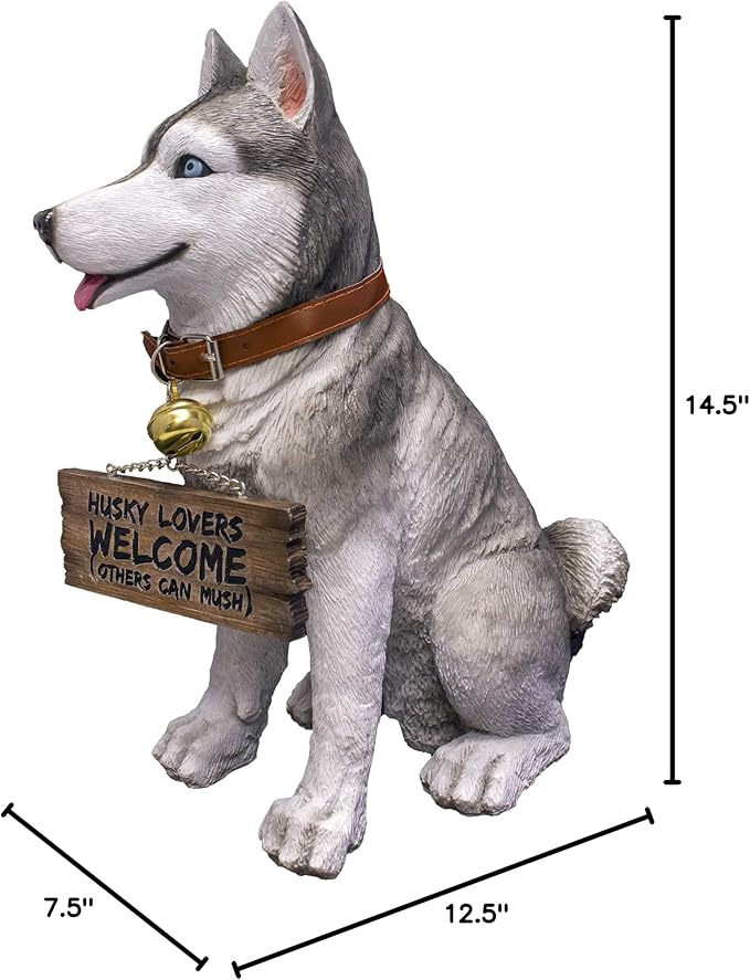 DWK Front Porch Dog Outdoor Welcome Sign Decorative Statue | Cute Dog Welcome - Image 6