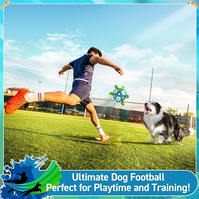 QDAN Dog Toy Balls, Dog Soccer Ball - Image 2