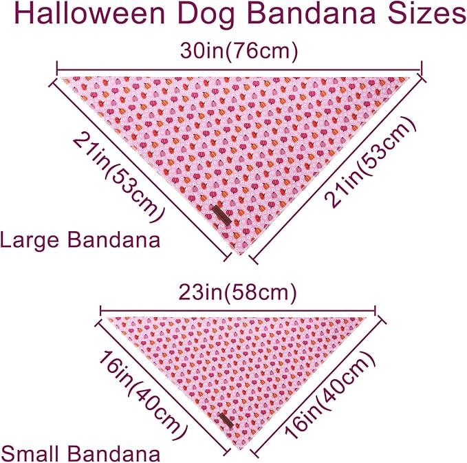 Halloween Pumpkin Dog Bandana, Halloween Triangle Bid Scarf - Image 6