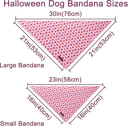 Halloween Pumpkin Dog Bandana, Halloween Triangle Bid Scarf - Image 6