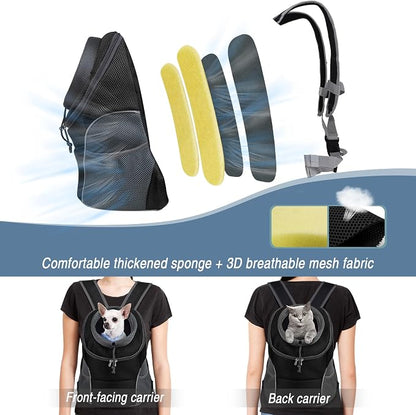 WOYYHO Pet Dog Carrier Backpack Small Dog Front Backpack Ventilated Dog Carrier - Image 6
