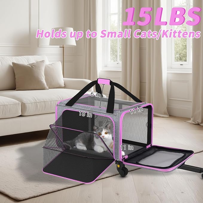 Rolling Pet Carrier with Detachable Wheels - Image 6