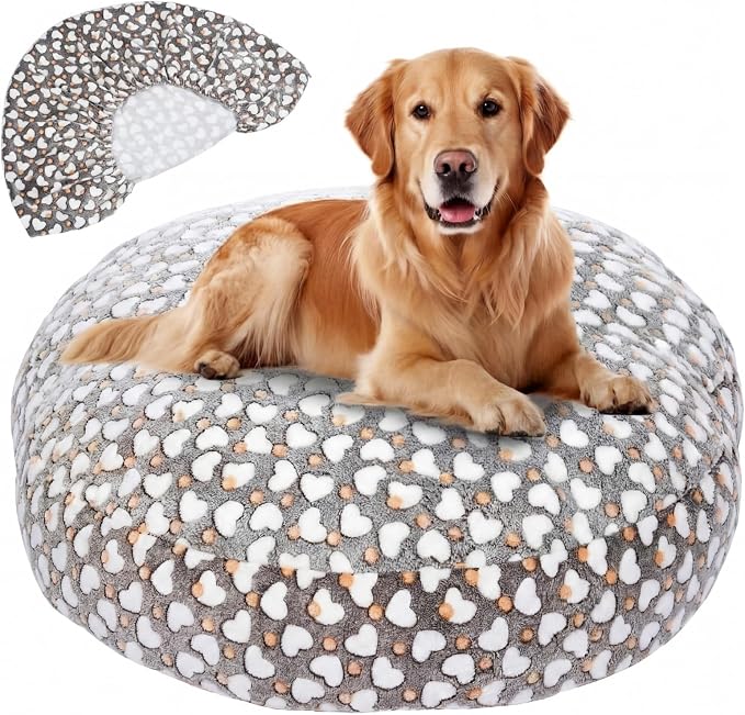 Youyole Large Washable Round Dog Bed Cover Replacement Waterproof 45 x 45 x 11 by Ajaredlulu