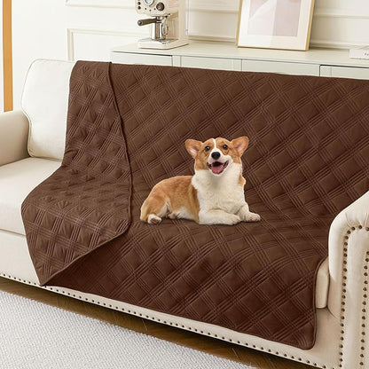 hyha Waterproof Dog Blanket, Reversible Pet Bed Blanket, Soft Sofa Couch Cover by hyha