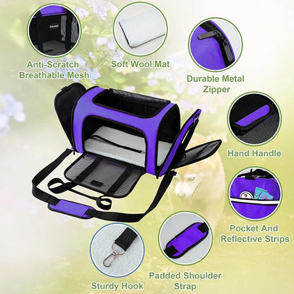Soundy Large Cat Carrier Dog Carrier Under 25 Lbs, Collapsible Ventilated - Image 4