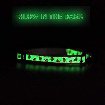 Pawtitas Halloween Cat Collars for Cats Adjustable Collar Glow in The Dark - Image 8