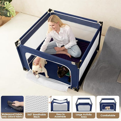 EHEYCIGA 42x42x26 Inches Puppy Playpen Without Top Cover - Image 4