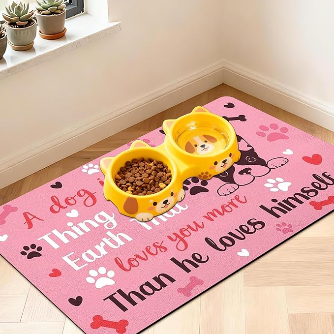 Pet Feeding Mat for Floors Waterproof Dog Mat for Food and Water Absorbent by Unknown