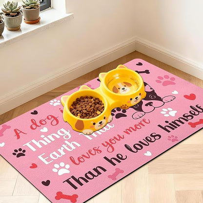 Pet Feeding Mat for Floors Waterproof Dog Mat for Food and Water Absorbent by Unknown