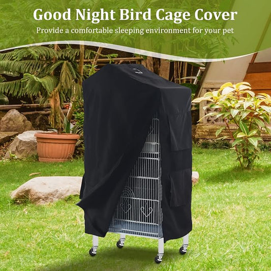 Bird Cage Cover Birdcage Cover, Washable Protection Blackout Cover Waterproof - Image 2