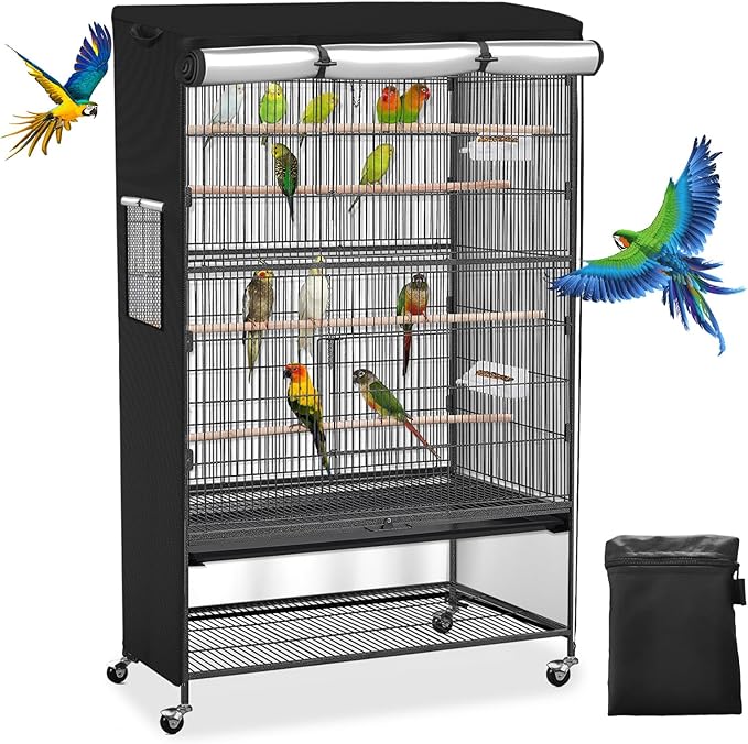 Roasivi Universal Large Birdcage Cover Black Out and Breathable Cages Cover by Unknown