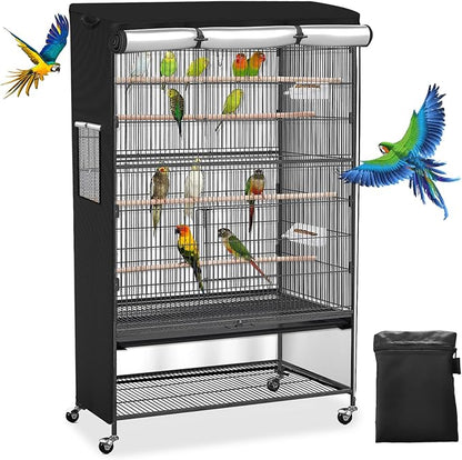 Roasivi Universal Large Birdcage Cover Black Out and Breathable Cages Cover by Unknown