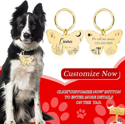Custom Butterfly Dog Tag - Image 2