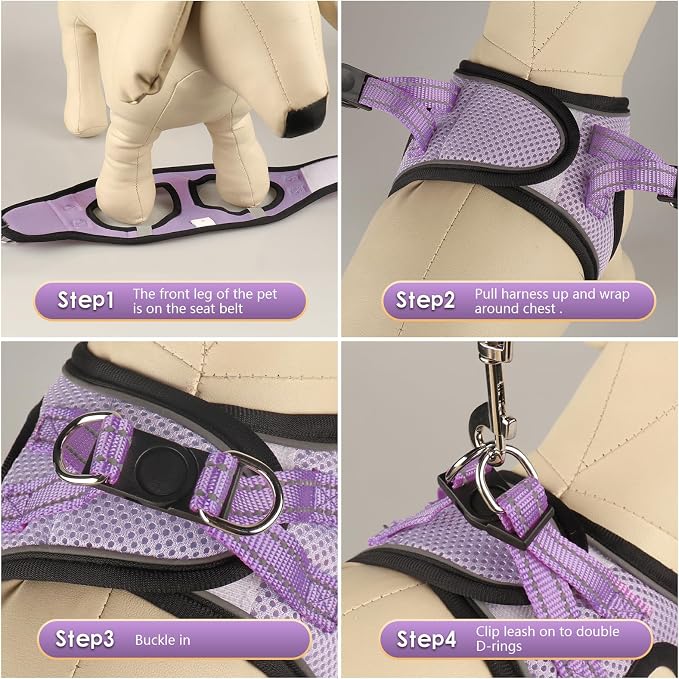 YIMEIS Dog Harness and Leash Set, No Pull Soft Mesh Pet Harness, Reflective - Image 3