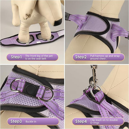 YIMEIS Dog Harness and Leash Set, No Pull Soft Mesh Pet Harness, Reflective - Image 2