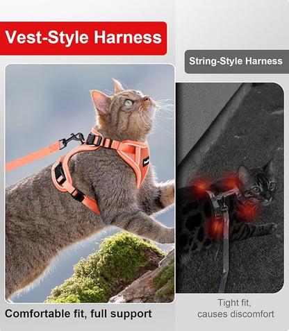 Cat Harness and Leash for Walking Escape Proof Soft Adjustable Cat Leash - Image 7