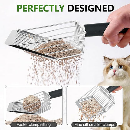 Efficient Metal Cat Litter Scoop- Stainless Steel Cat Litter Scooper - Image 7