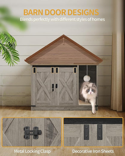 Cat Litter Box Enclosure, Hidden Litter Box Cabinet Furniture - Image 4