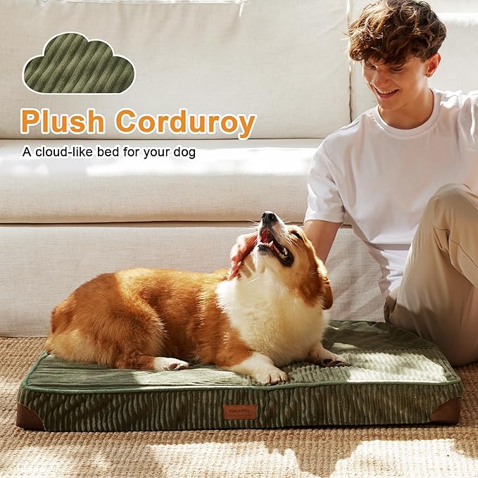 FUKUMARU Dog Bed, Thickened Corduroy Orthopedic Dog Beds - Image 2
