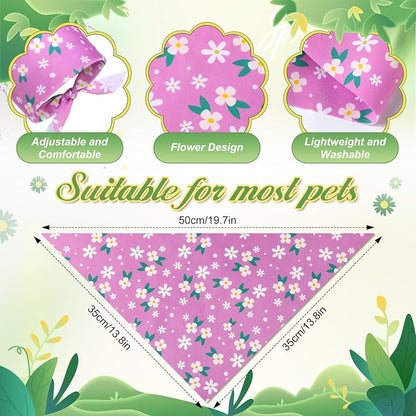 Weewooday 50 Pcs Spring Dog Bandanas Bulk - Image 3