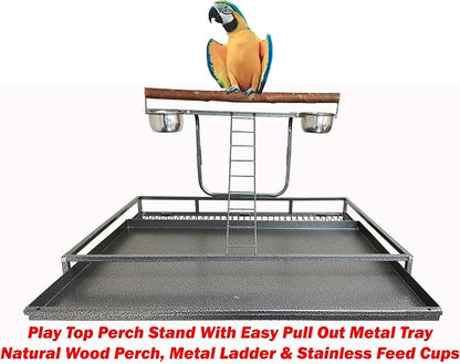 Extra Large Elegant and Durable Wrought Iron Climbing Ladder Perch Stand Play - Image 4