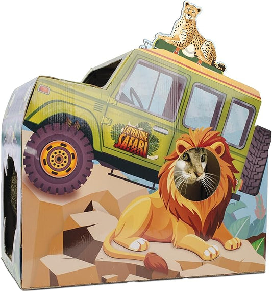HappyCat Safari Truck Cat Scratcher House - Image 2