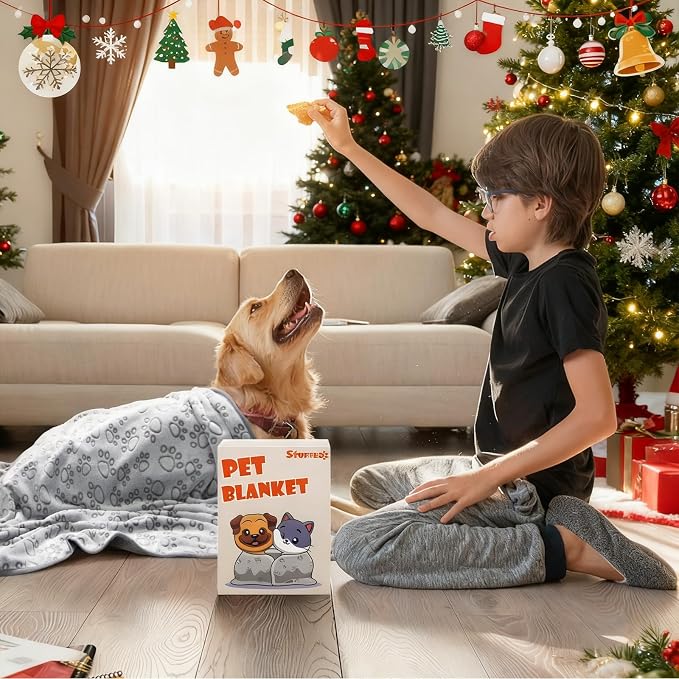 Stuffed Premium Soft Dog Couch Blanket, - Image 8