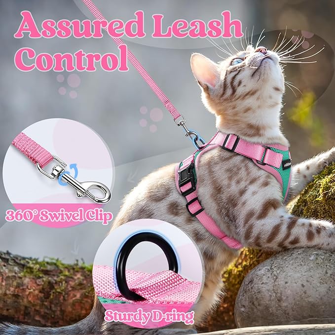 rabbitgoo Cat Harness and Leash Set, Escape Proof Soft Adjustable Vest Harnesses - Image 4