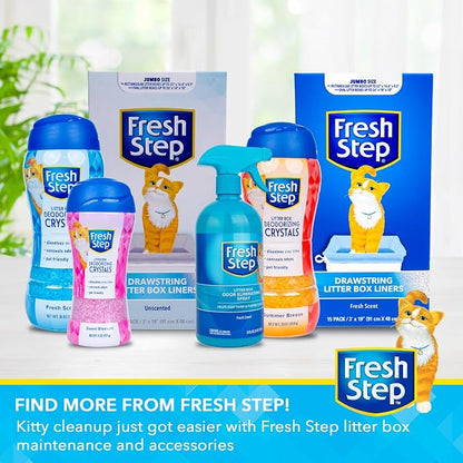 Fresh Step Jumbo Drawstring Cat Litter Box Liners, Scented Heavy Duty Kitty - Image 6