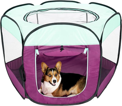 Furhaven Portable Dog Playpen, Cat Playpen, Pet Playground, Kennel Foldable by FurHaven
