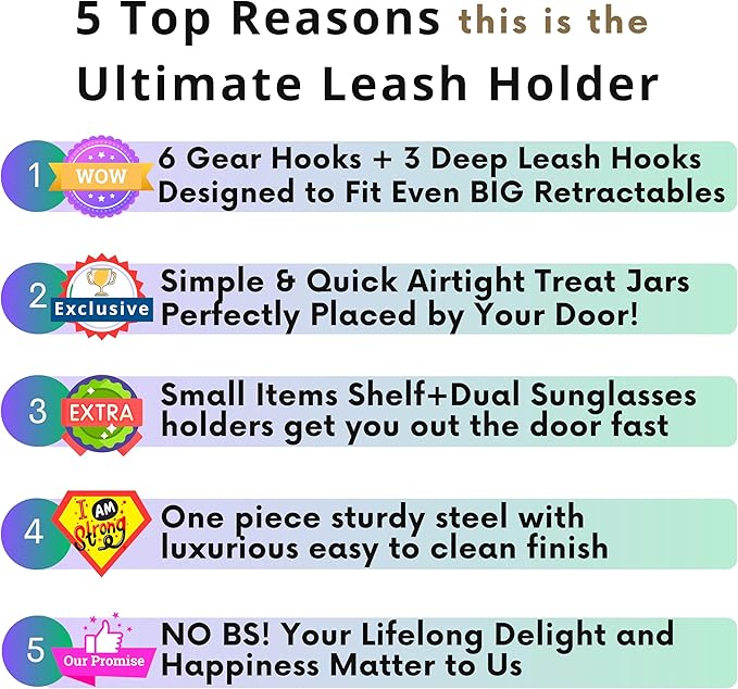 Dog Treat Holder For Wall Storage For Pets, Premium Pet Wall Organizer - Image 5