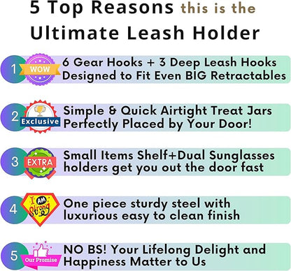 Dog Treat Holder For Wall Storage For Pets, Premium Pet Wall Organizer - Image 5
