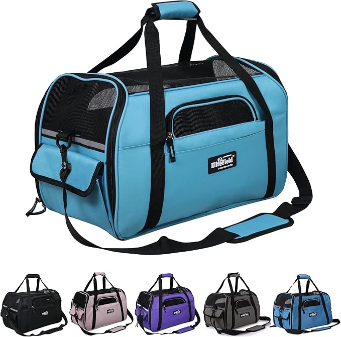 EliteField Soft Pet Carrier Soft Sided Dog Puppy Cat Carrier Travel Bag by EliteField