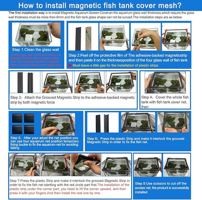 Magnetic Aquarium Anti-Jumping net Cover mesh to Protect Fish Jumping Out of - Image 2