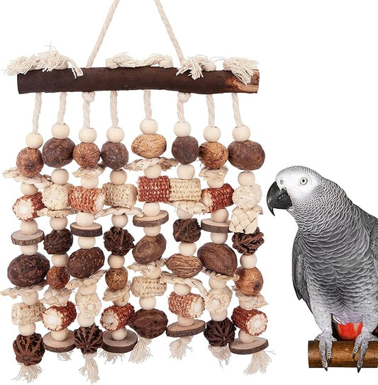 Deloky Extra Large Parrot Toy-Natural Wooden Chewing Tearing Toy by Unknown