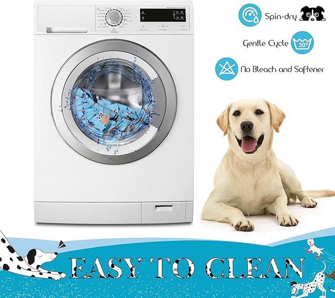 Round Replacement Dog Bed Covers Elastic Edged Washable Pet Bed Protector - Image 7