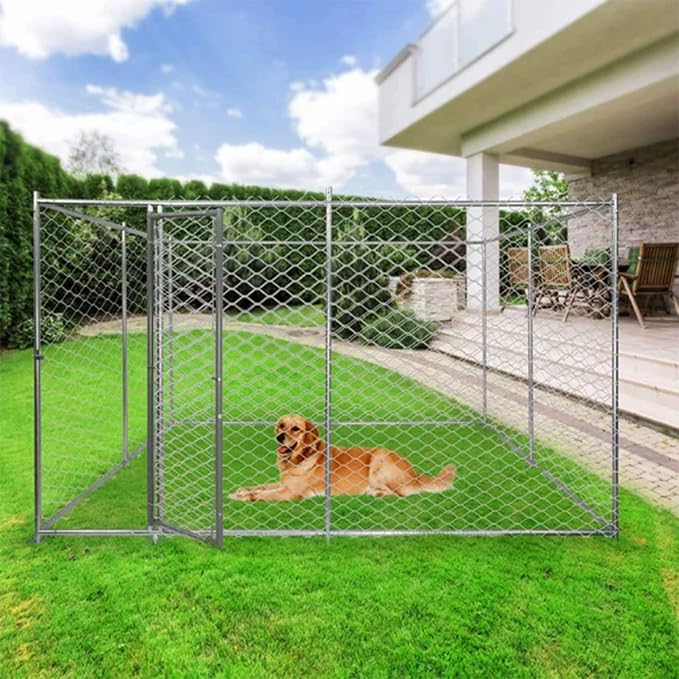 Lucky Dog 10' x 10' x 6' Heavy Duty Outdoor Welded Galvanized Steel Chain Link - Image 4