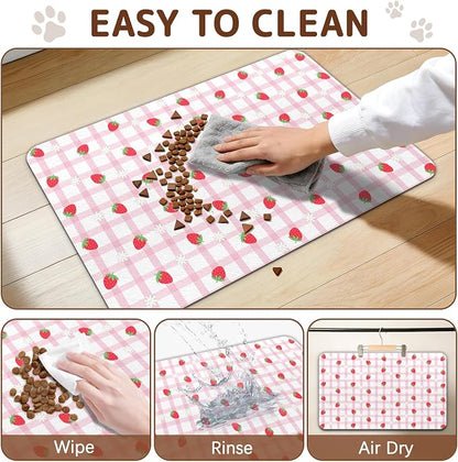 Dog Food Mat for Bowls, Absorbent Quick Dry Dog Cat Mats for Food and Water - Image 6