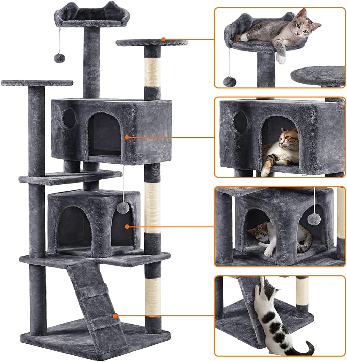 Yaheetech 70in Multi-Level Cat Tree Tall Cat Tower Cat Furniture - Image 3