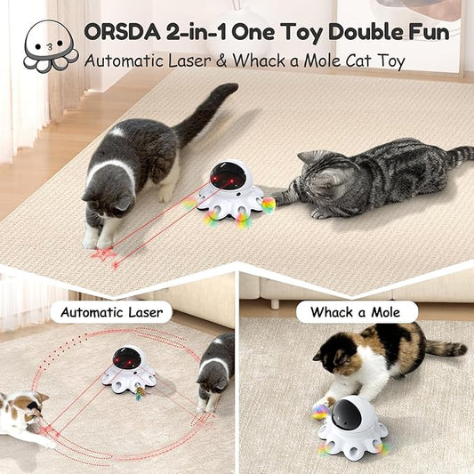 ORSDA Cat Laser Toy, 2-in-1 Interactive Automatic Motion Activated Moving 8 - Image 2