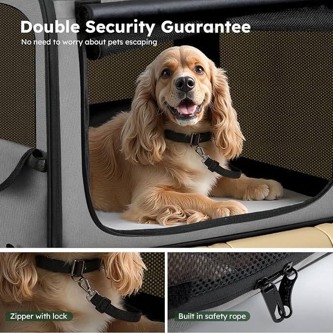 Large Dog Car Carrier Light Weight, 27×20.5×20.5ins Dog Carrier - Image 7