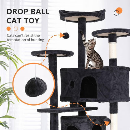 Cat Tree for Indoor Cats, Space Saving Cat Activity Center, Durable Pet Play - Image 5