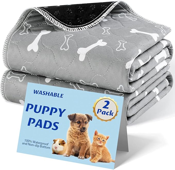 Washable Pee Pads for Dogs, Fast Absorbent Dog Pee Pads for Crate Pet Training by Baodan