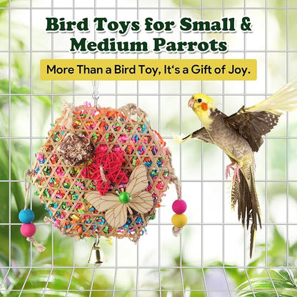 Bird Toys, Parakeet Foraging Toy, Hanging Chewing Toy, Bird Cage Accessories – - Image 2
