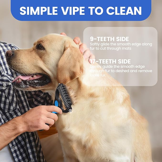Double-Sided Pet Grooming Rake - Image 4
