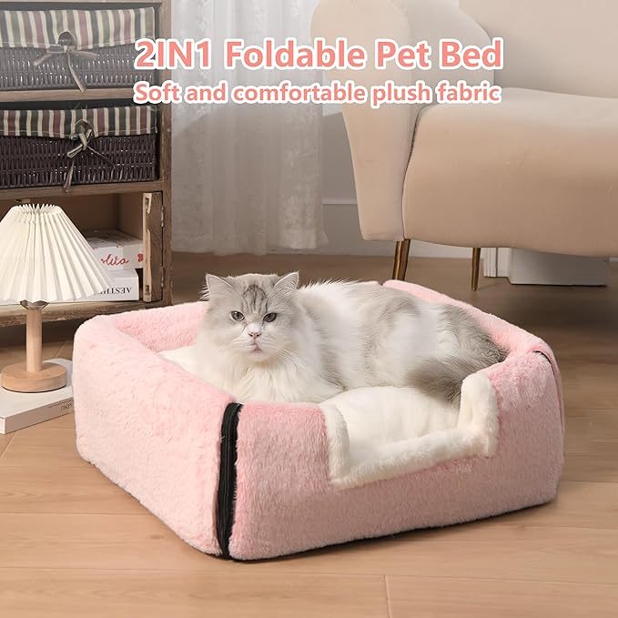 Cat Bed for Indoor Cats，Foldable cat cave，Anti-Slip & Water-Resistant - Image 3