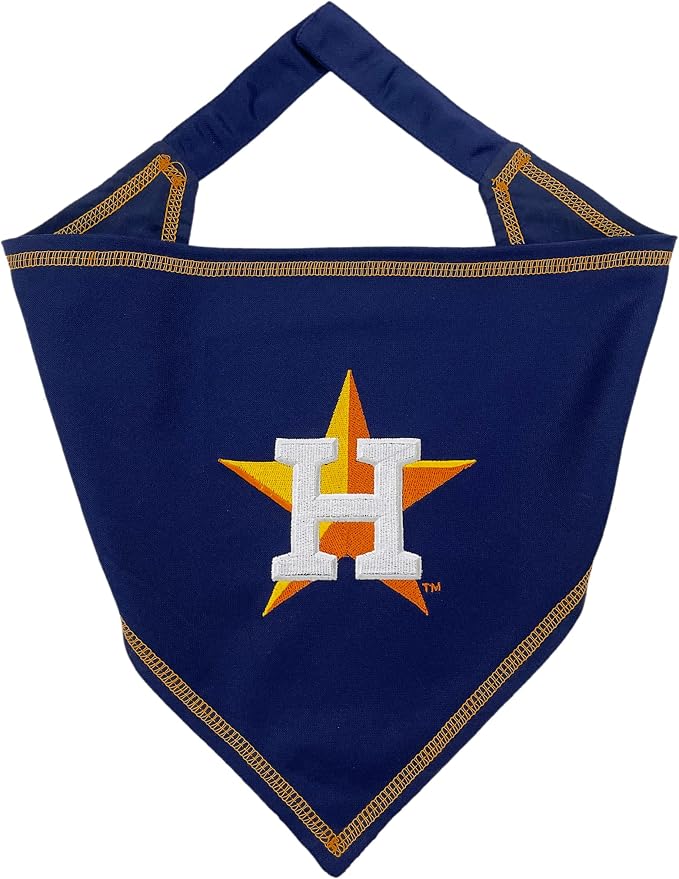 Pets First MLB Houston Astros TIE Bandana, Large/X-Large. Dog Bandana Scarf Bib by PETSFIRST